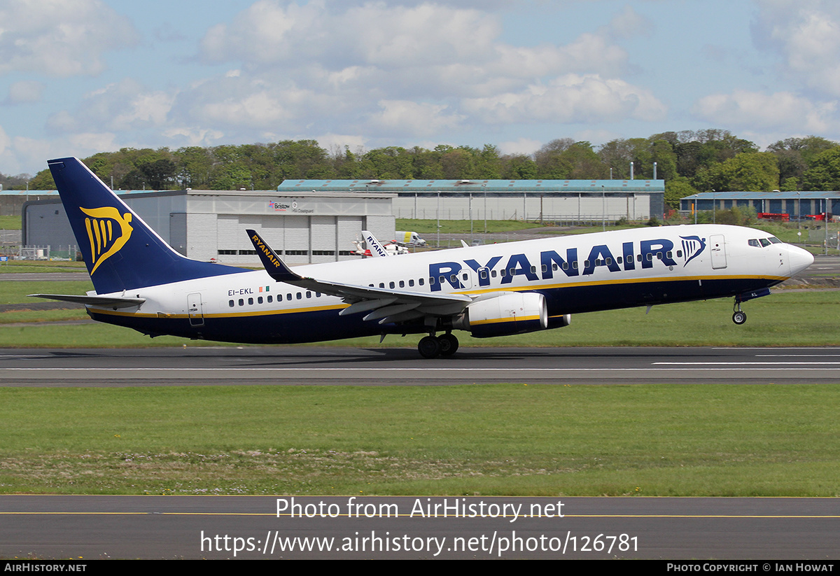 Aircraft Photo of EI-EKL | Boeing 737-8AS | Ryanair | AirHistory.net #126781