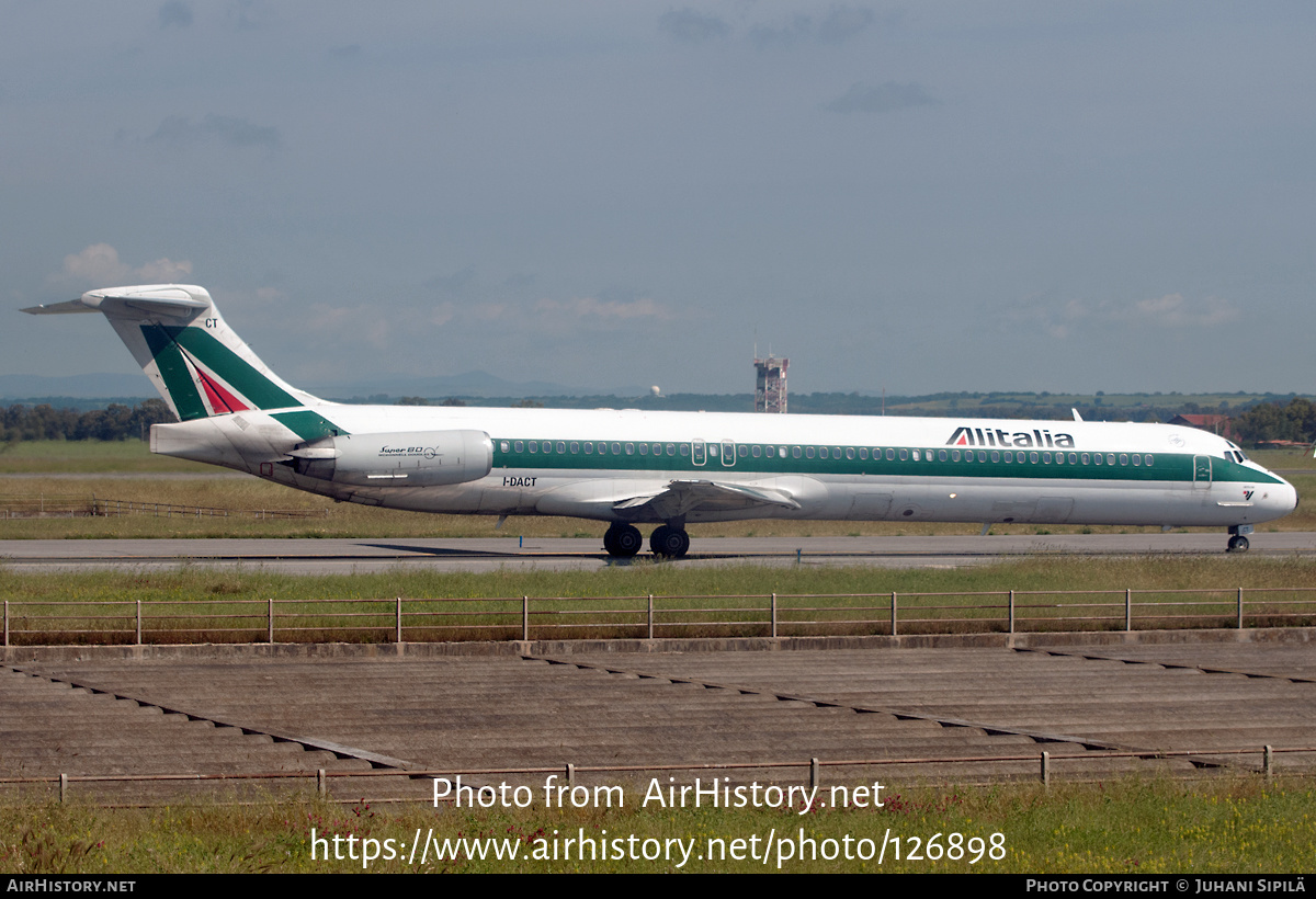 Aircraft Photo of I-DACT | McDonnell Douglas MD-82 (DC-9-82) | Alitalia | AirHistory.net #126898