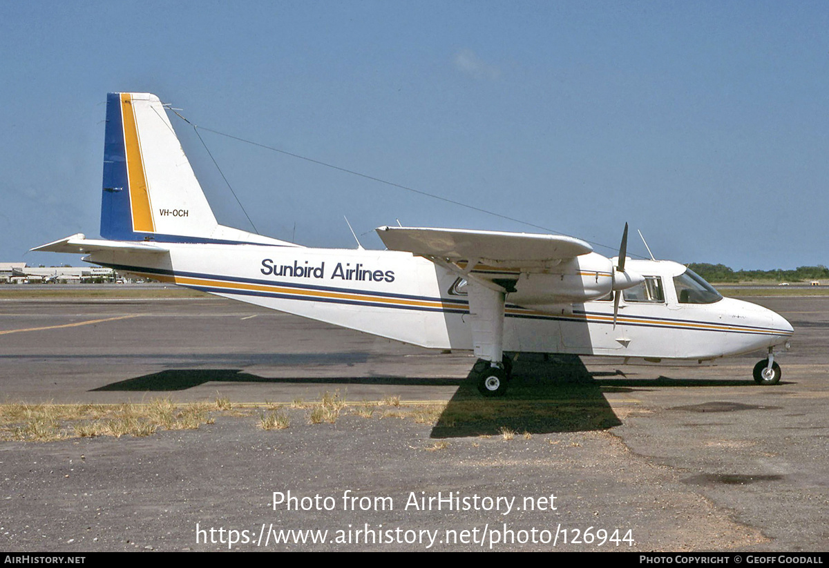 Aircraft Photo of VH-OCH | Britten-Norman BN-2A-21 Islander | Sunbird Airlines | AirHistory.net #126944