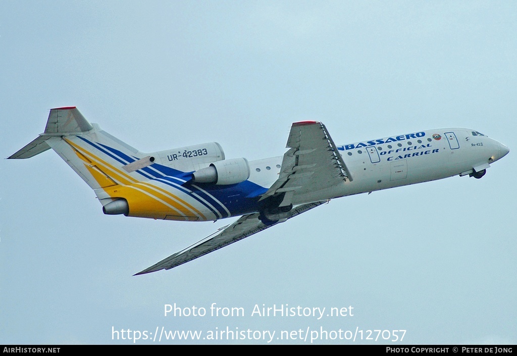 Aircraft Photo of UR-42383 | Yakovlev Yak-42D | Donbassaero | AirHistory.net #127057