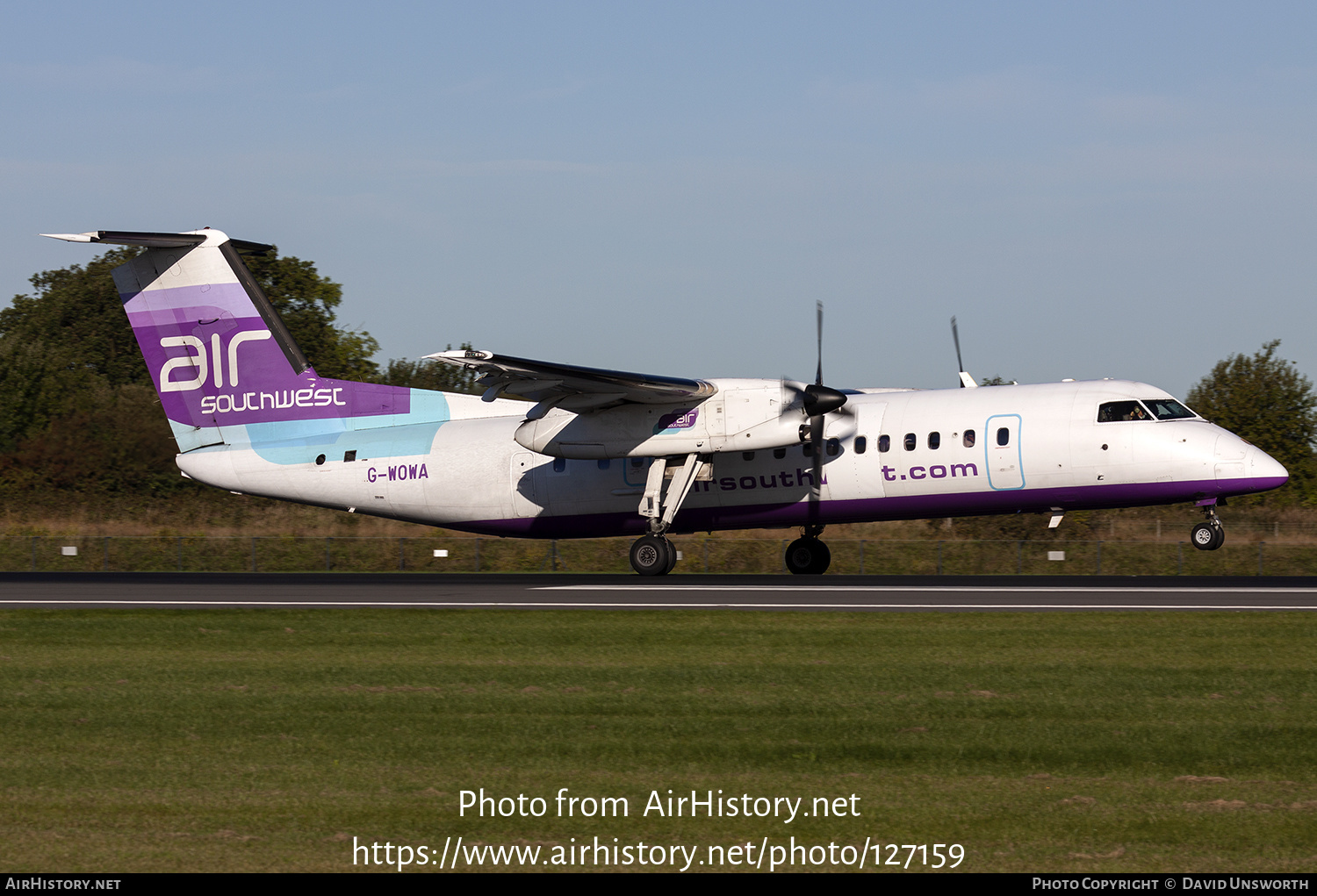 Aircraft Photo of G-WOWA | De Havilland Canada DHC-8-311 Dash 8 | Air Southwest | AirHistory.net #127159