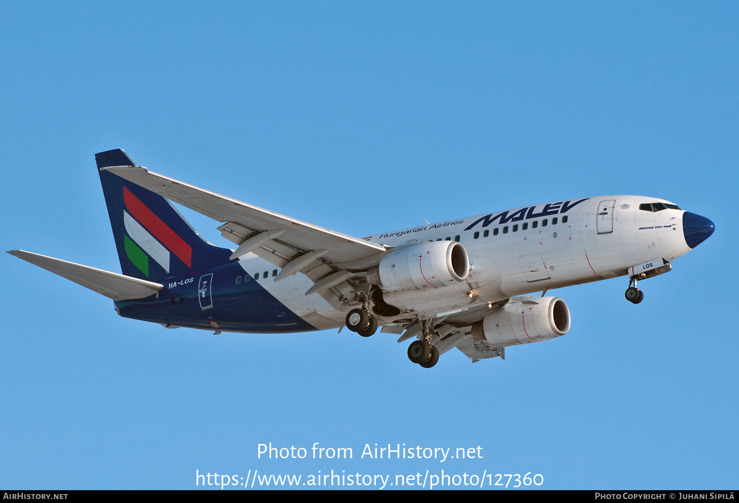 Aircraft Photo of HA-LOS | Boeing 737-7Q8 | Malév - Hungarian Airlines | AirHistory.net #127360