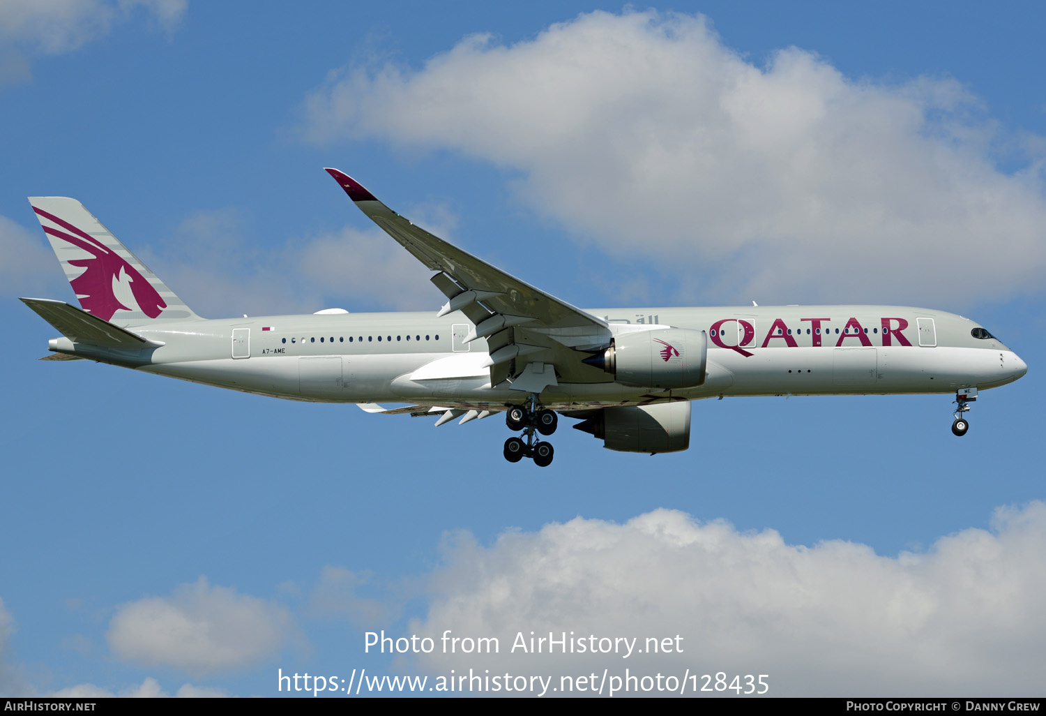 Aircraft Photo of A7-AME | Airbus A350-941 | Qatar Airways | AirHistory.net #128435