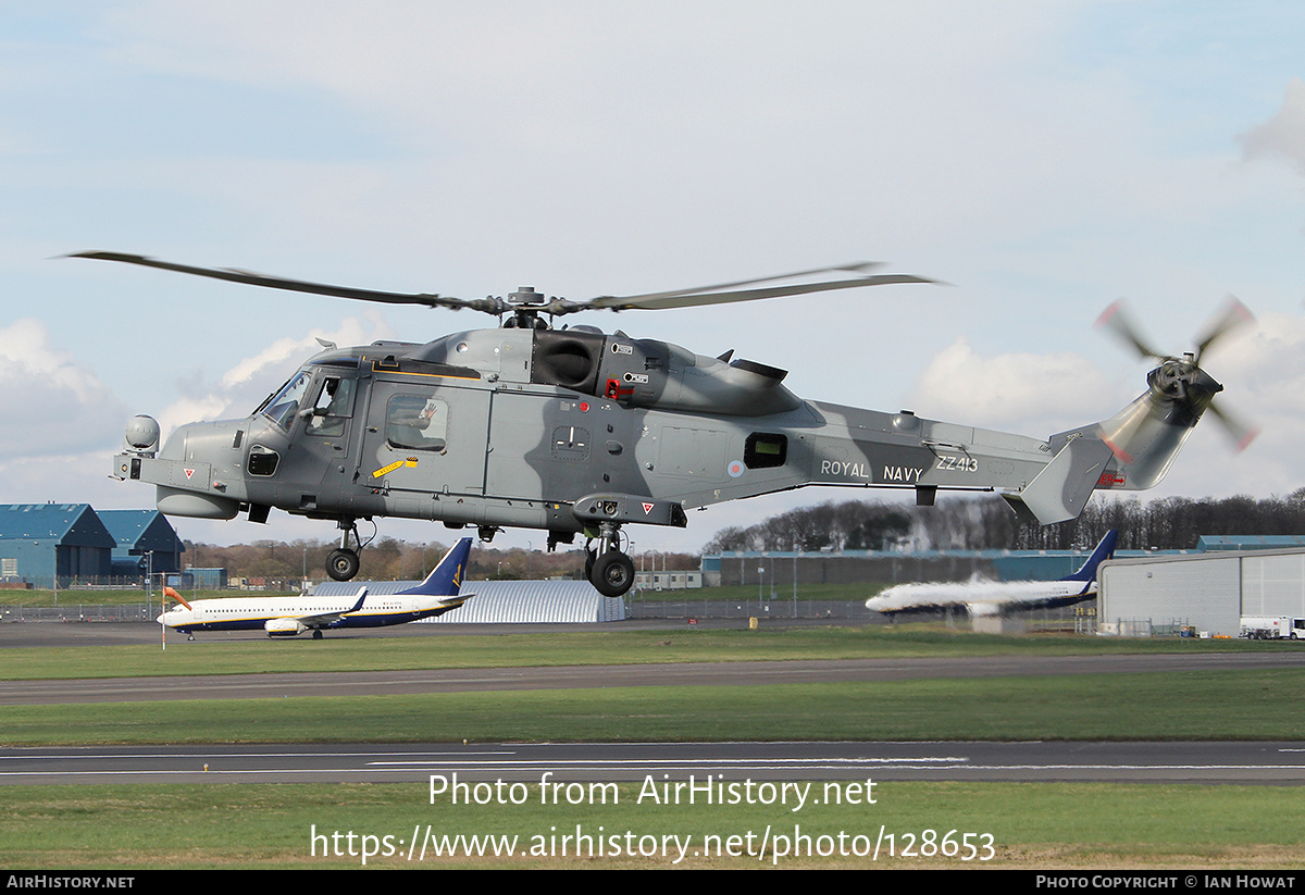 Aircraft Photo of ZZ413 | AgustaWestland AW-159 Wildcat HMA2 | UK - Navy | AirHistory.net #128653