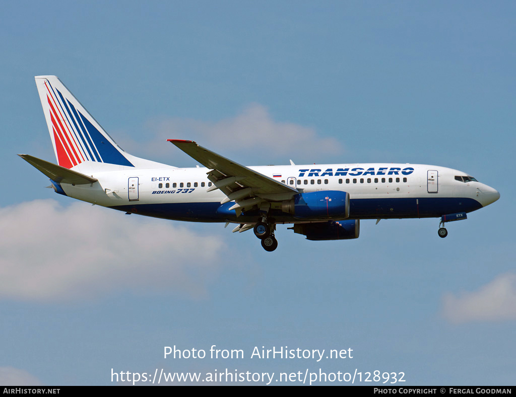 Aircraft Photo of EI-ETX | Boeing 737-7Q8 | Transaero Airlines | AirHistory.net #128932