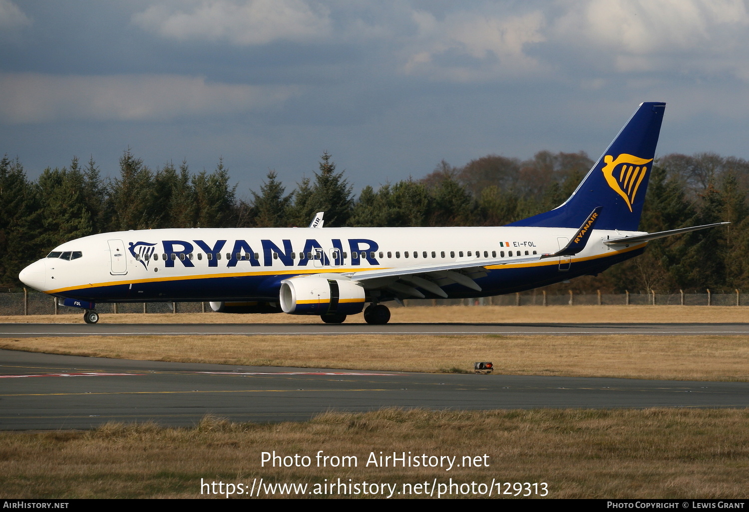 Aircraft Photo of EI-FOL | Boeing 737-8AS | Ryanair | AirHistory.net #129313