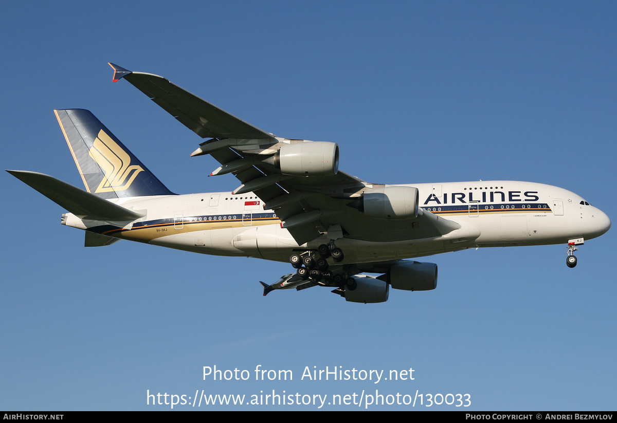 Aircraft Photo of 9V-SKJ | Airbus A380-841 | Singapore Airlines | AirHistory.net #130033