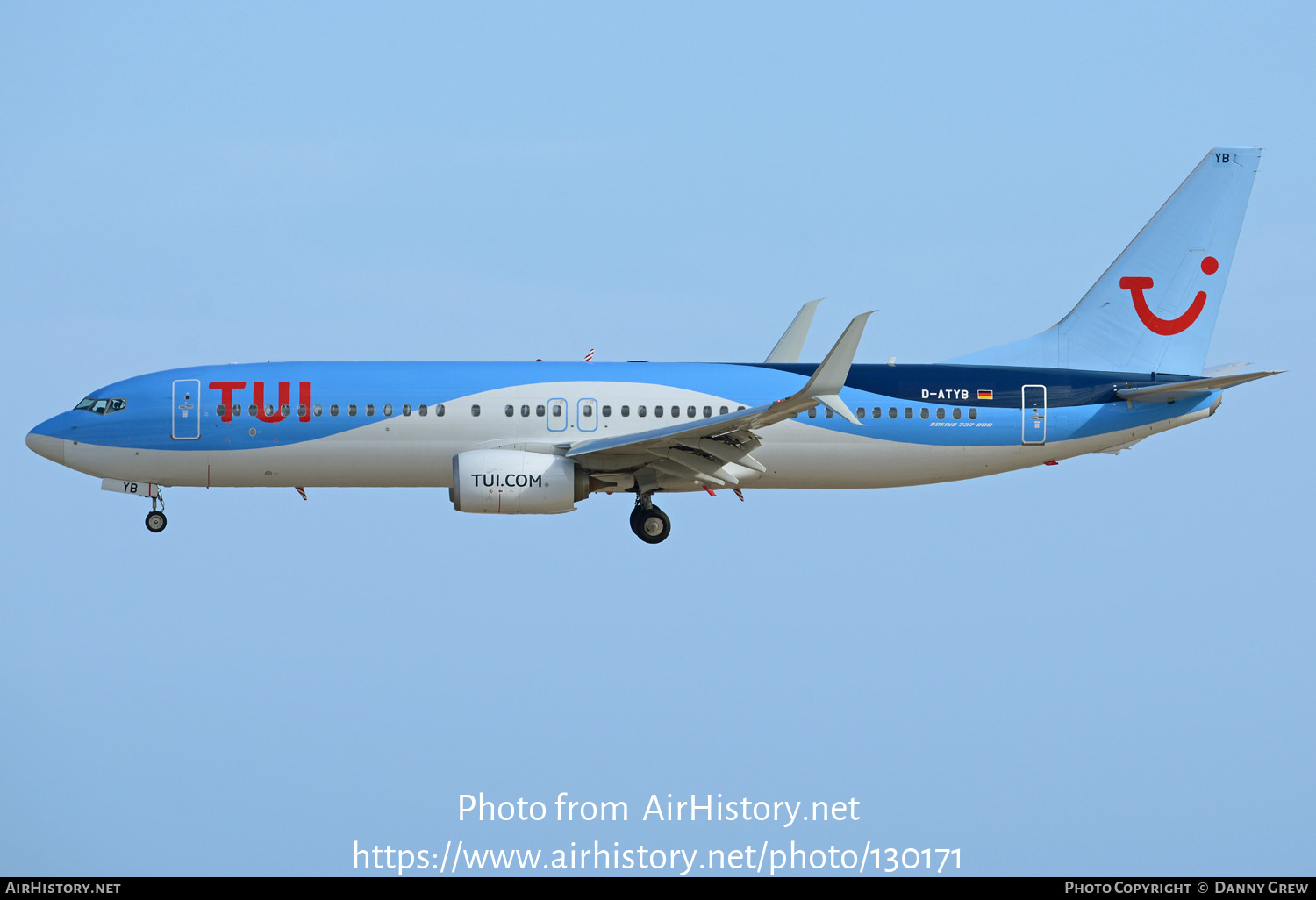 Aircraft Photo of D-ATYB | Boeing 737-8K5 | TUI | AirHistory.net #130171