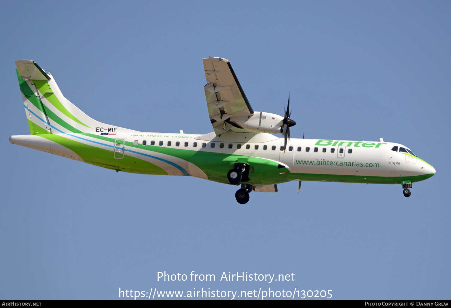 Aircraft Photo of EC-MIF | ATR ATR-72-600 (ATR-72-212A) | Binter Canarias | AirHistory.net #130205