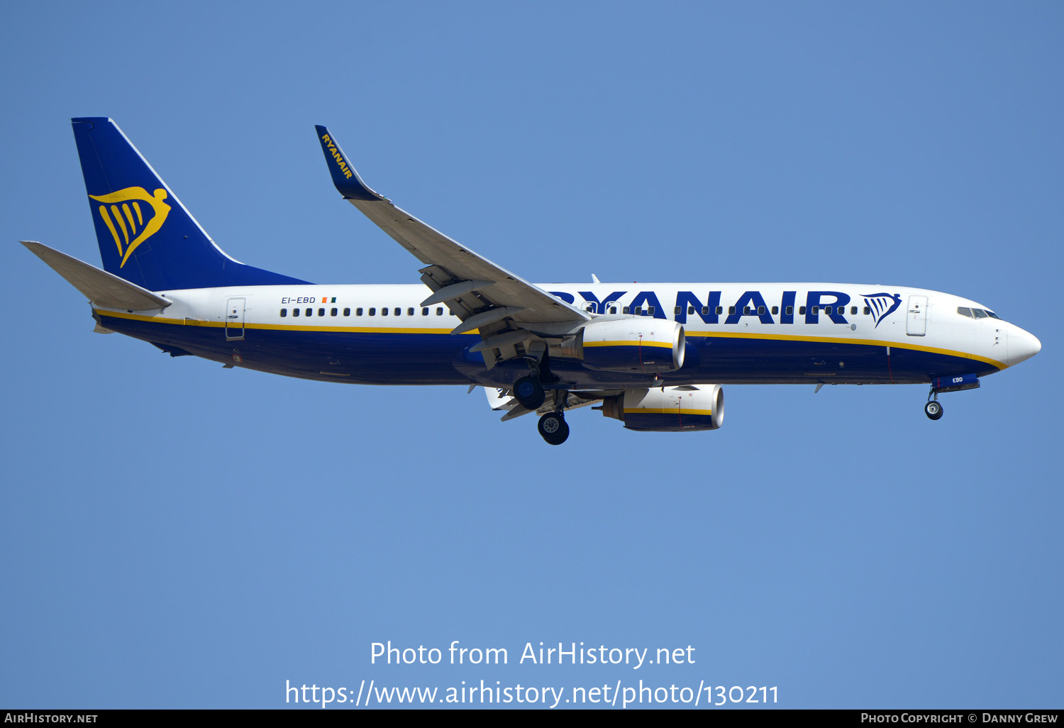 Aircraft Photo of EI-EBD | Boeing 737-8AS | Ryanair | AirHistory.net #130211