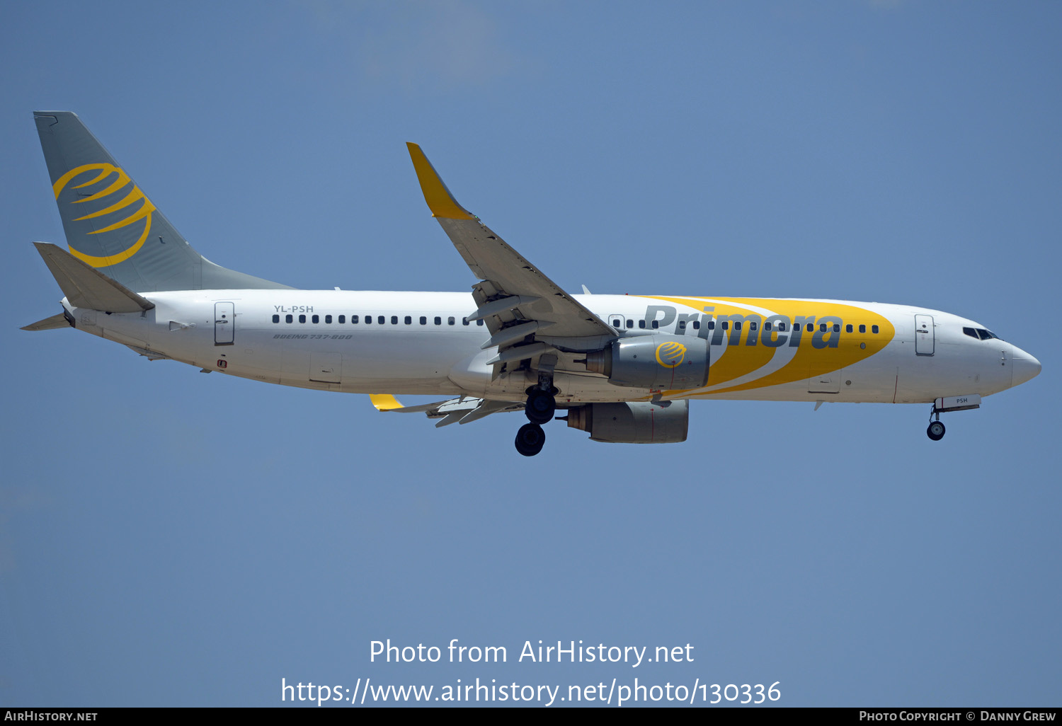 Aircraft Photo of YL-PSH | Boeing 737-86N | Primera Air | AirHistory.net #130336