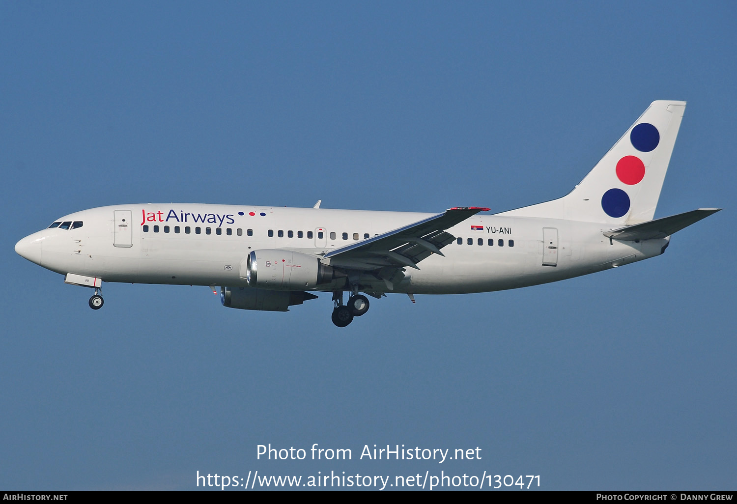 Aircraft Photo of YU-ANI | Boeing 737-3H9 | Jat Airways | AirHistory.net #130471