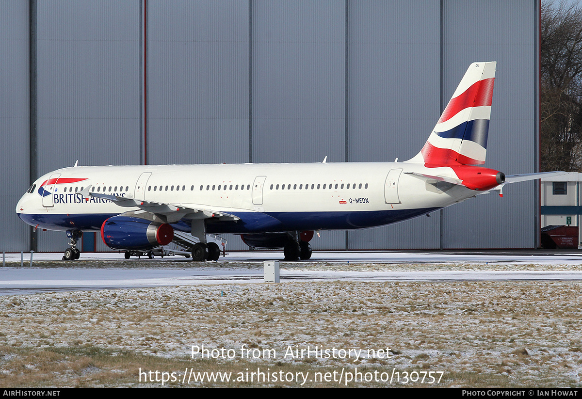 Aircraft Photo of G-MEDN | Airbus A321-231 | British Airways | AirHistory.net #130757