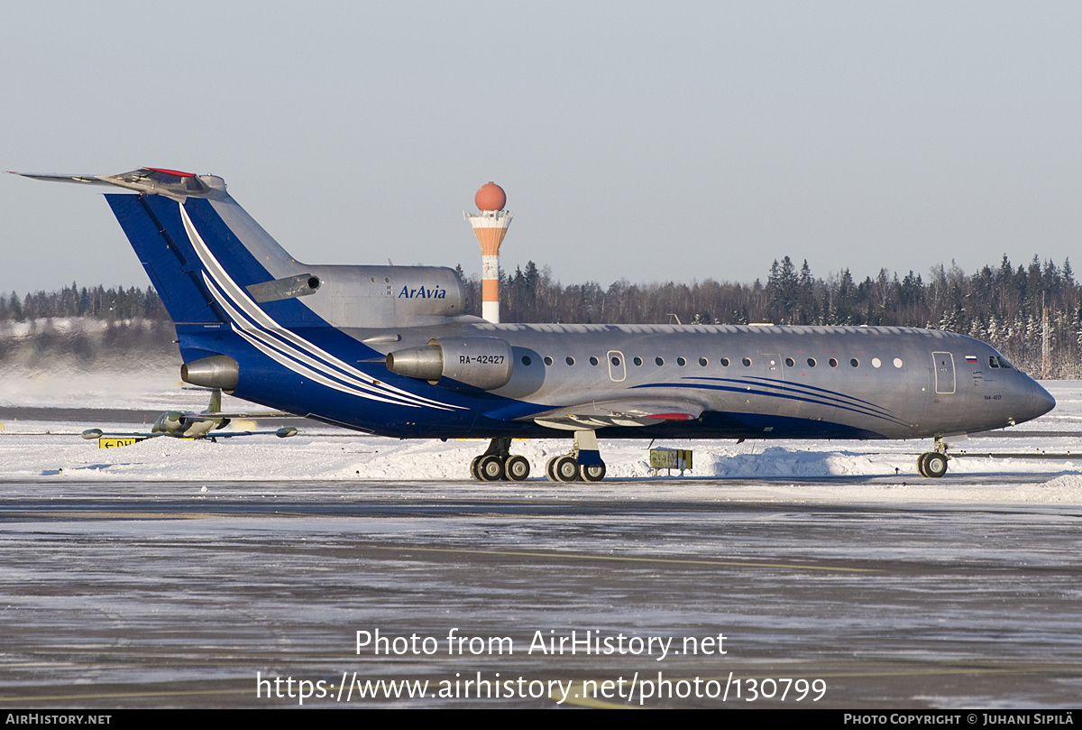 Aircraft Photo of RA-42427 | Yakovlev Yak-42D | ArAvia | AirHistory.net #130799