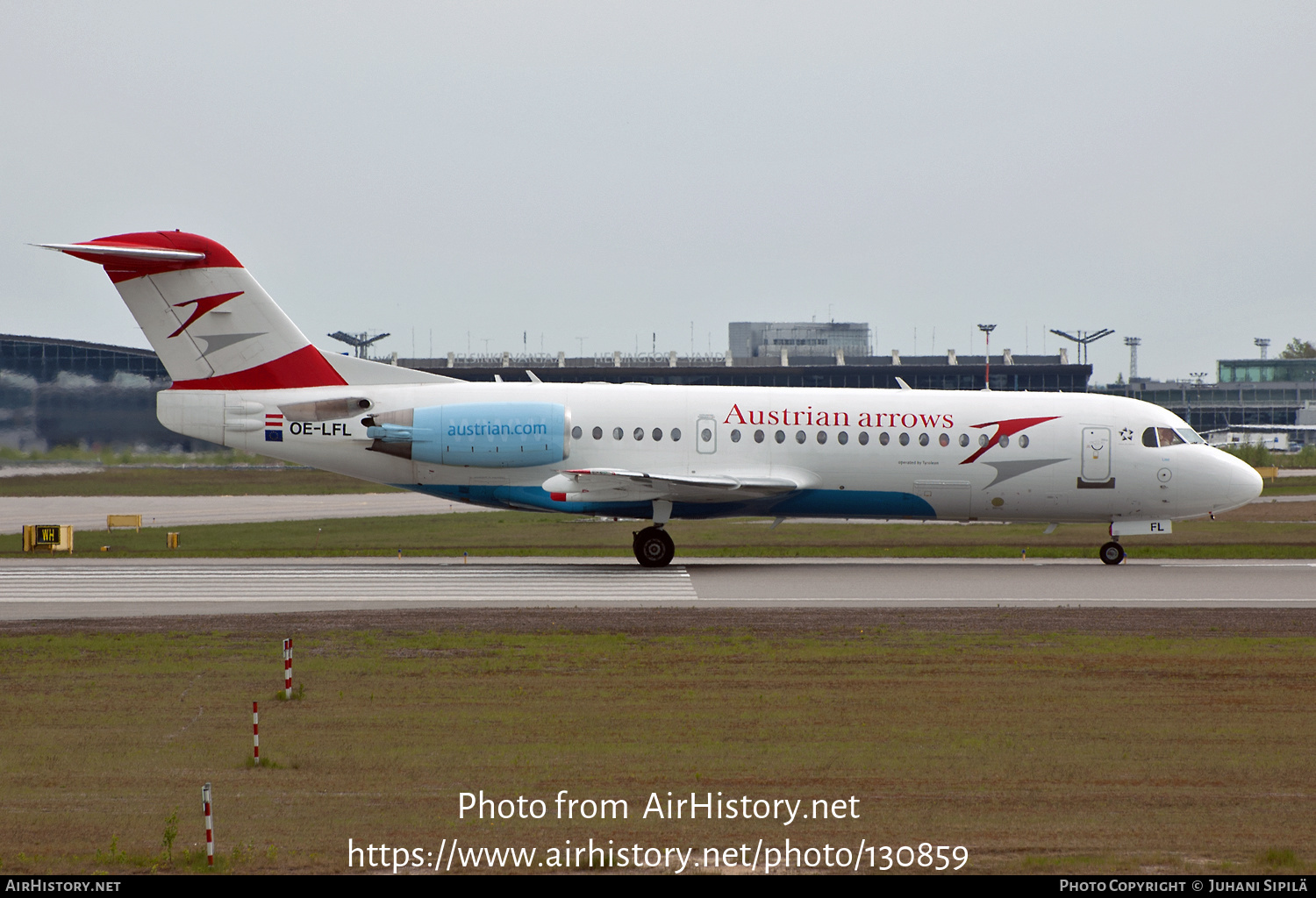 Aircraft Photo of OE-LFL | Fokker 70 (F28-0070) | Austrian Arrows | AirHistory.net #130859