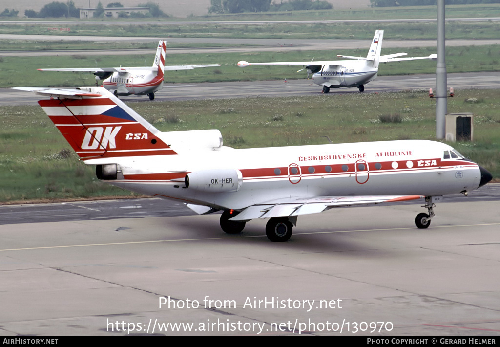 Aircraft Photo of OK-HER | Yakovlev Yak-40K | ČSA - Československé Aerolinie - Czechoslovak Airlines | AirHistory.net #130970