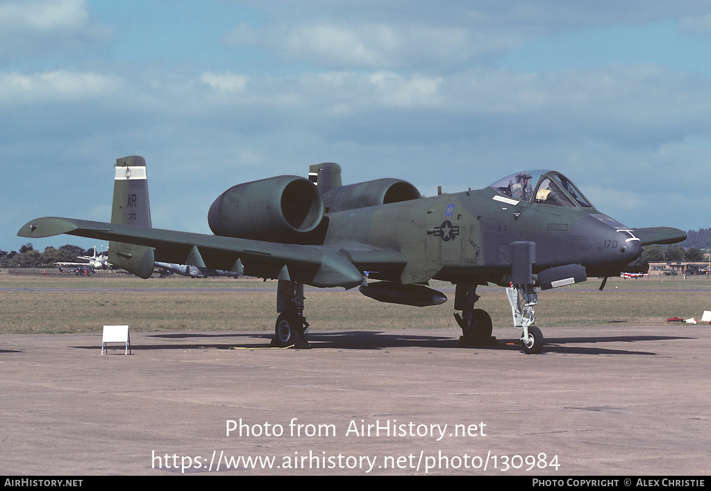 Aircraft Photo of 80-0170 / AF80-170 | Fairchild A-10A Thunderbolt II | USA - Air Force | AirHistory.net #130984