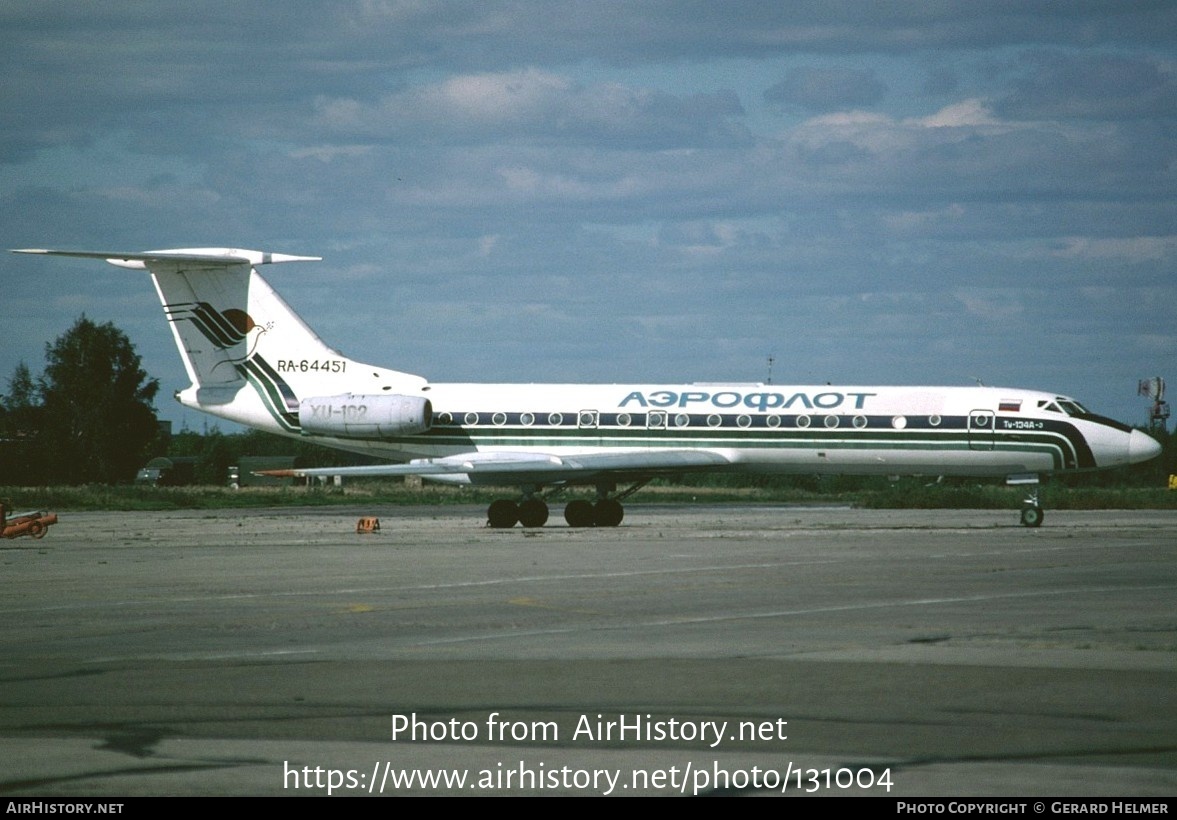 Aircraft Photo of RA-64451 | Tupolev Tu-134A-3 | Aeroflot | AirHistory.net #131004