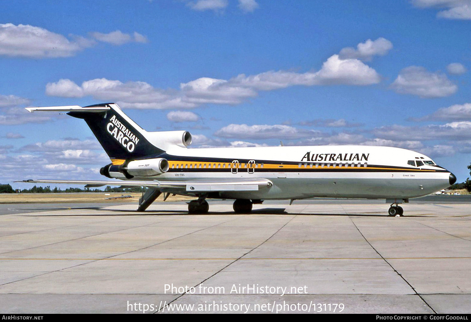 Aircraft Photo of VH-TBS | Boeing 727-77C | Australian Airlines Cargo | AirHistory.net #131179