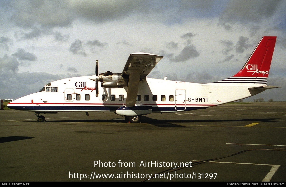 Aircraft Photo of G-BNYI | Short 360-300 | Gill Airways | AirHistory.net #131297