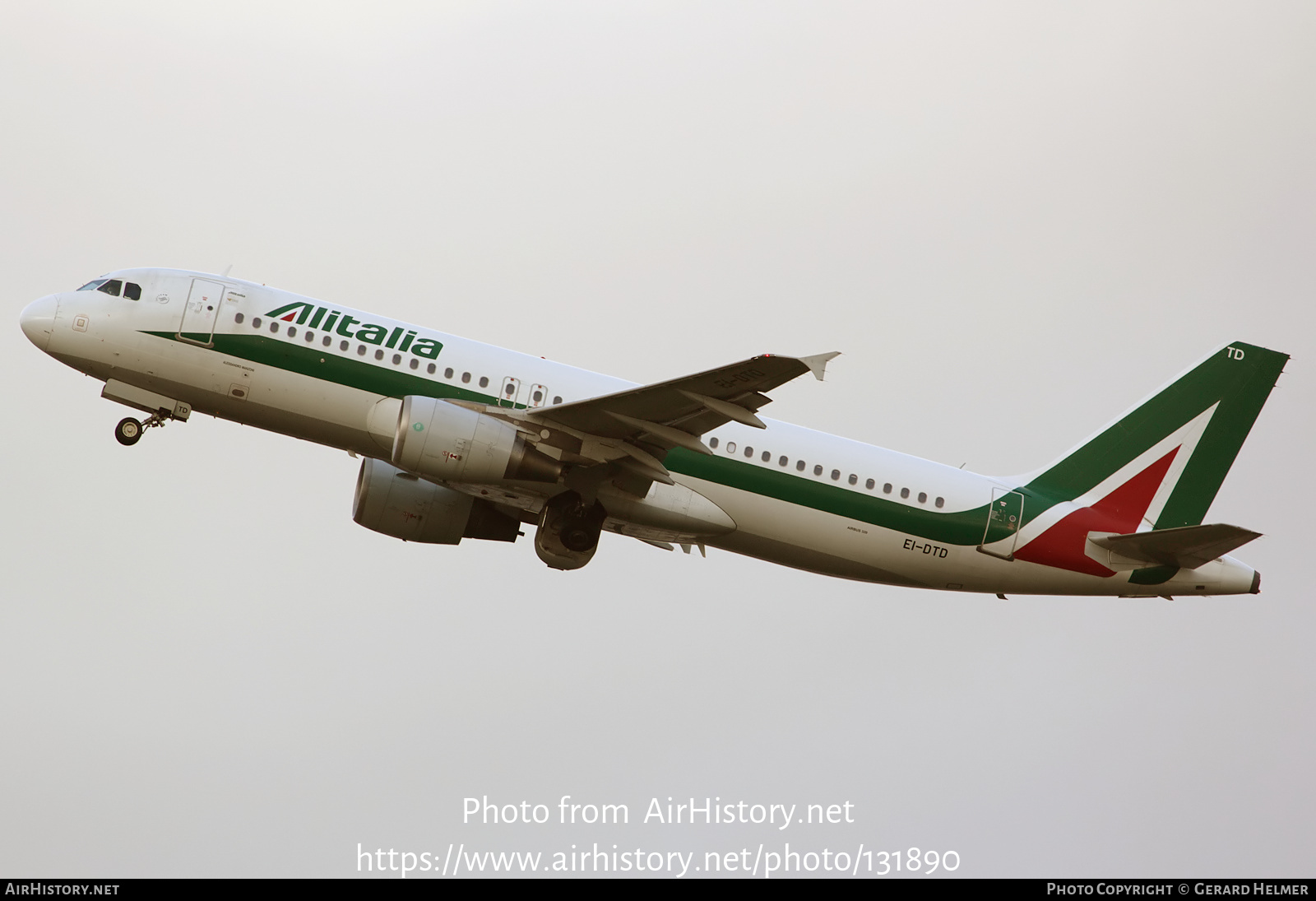 Aircraft Photo of EI-DTD | Airbus A320-216 | Alitalia | AirHistory.net #131890