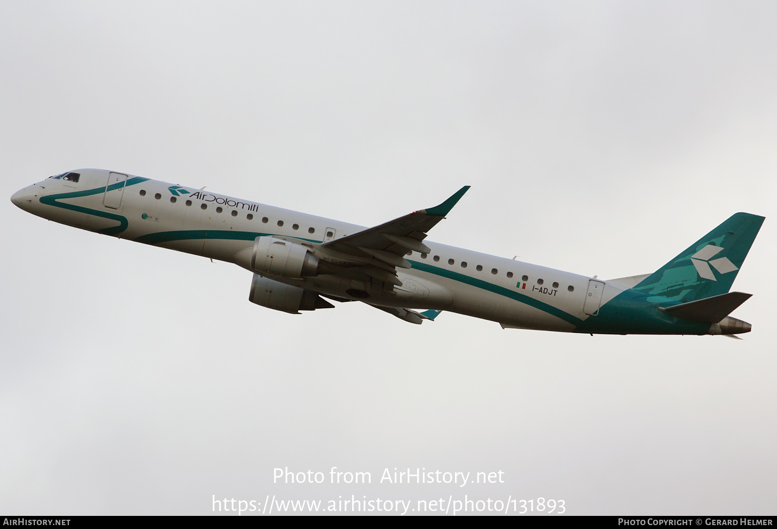 Aircraft Photo of I-ADJT | Embraer 195LR (ERJ-190-200LR) | Air Dolomiti | AirHistory.net #131893