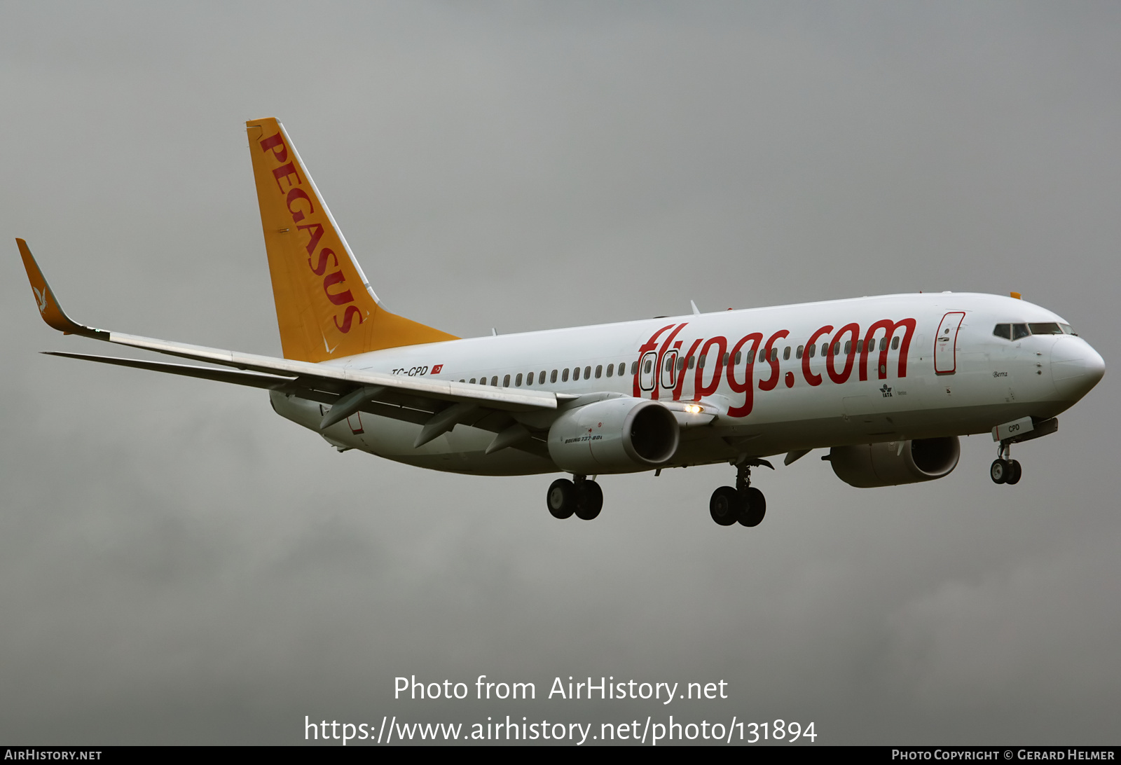 Aircraft Photo of TC-CPD | Boeing 737-82R | Pegasus Airlines | AirHistory.net #131894