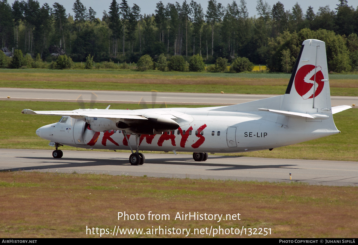 Aircraft Photo of SE-LIP | Fokker 50 | Skyways | AirHistory.net #132251