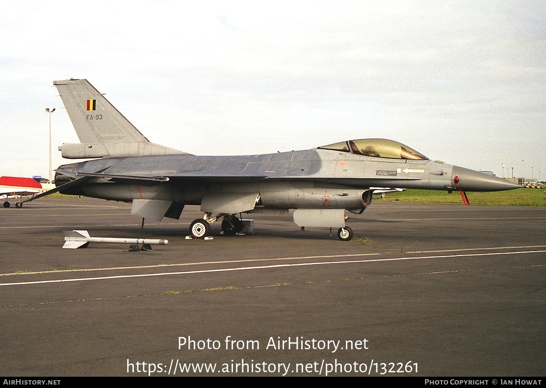 Aircraft Photo of FA-93 | General Dynamics F-16AM Fighting Falcon | Belgium - Air Force | AirHistory.net #132261