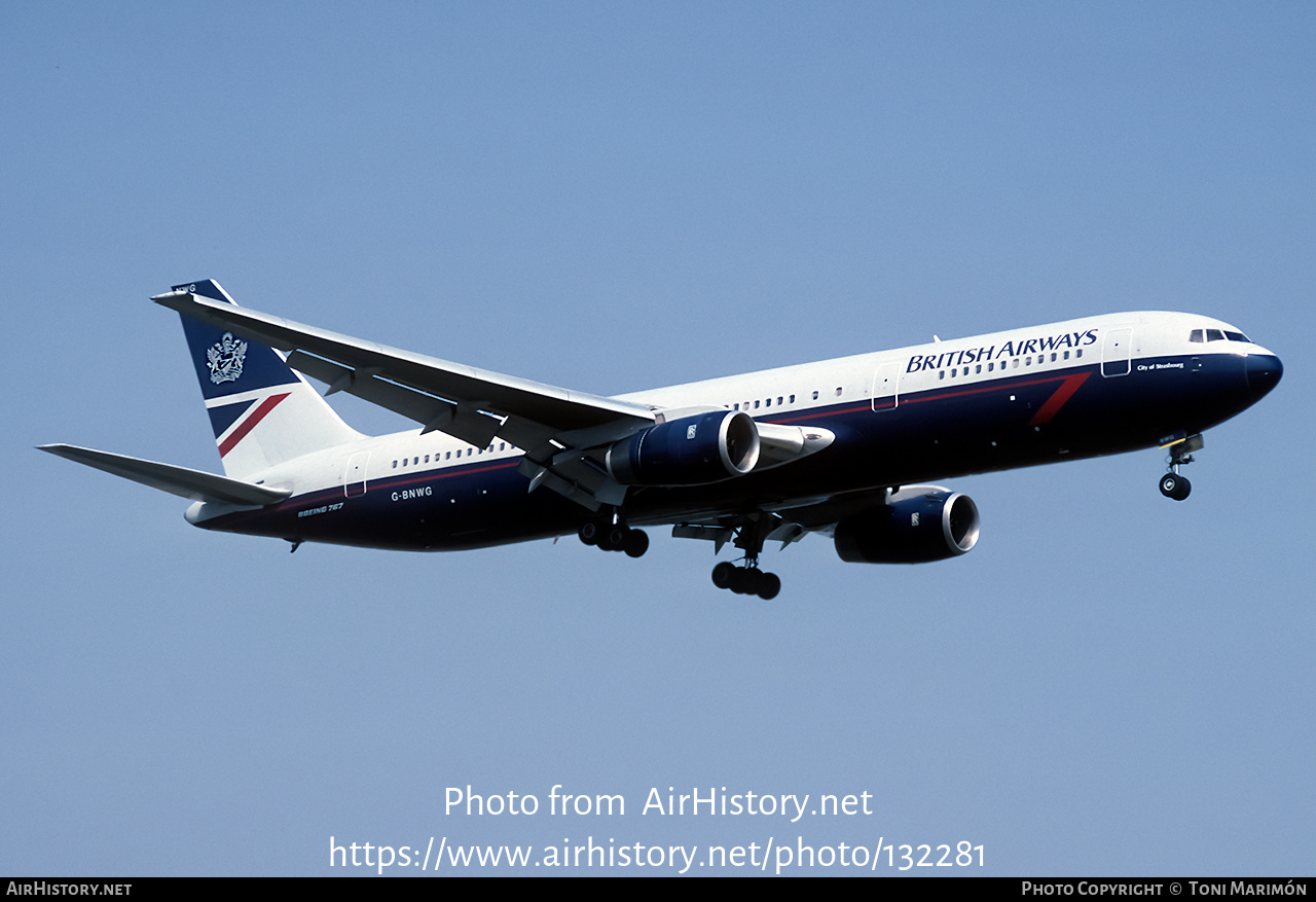 Aircraft Photo of G-BNWG | Boeing 767-336/ER | British Airways | AirHistory.net #132281