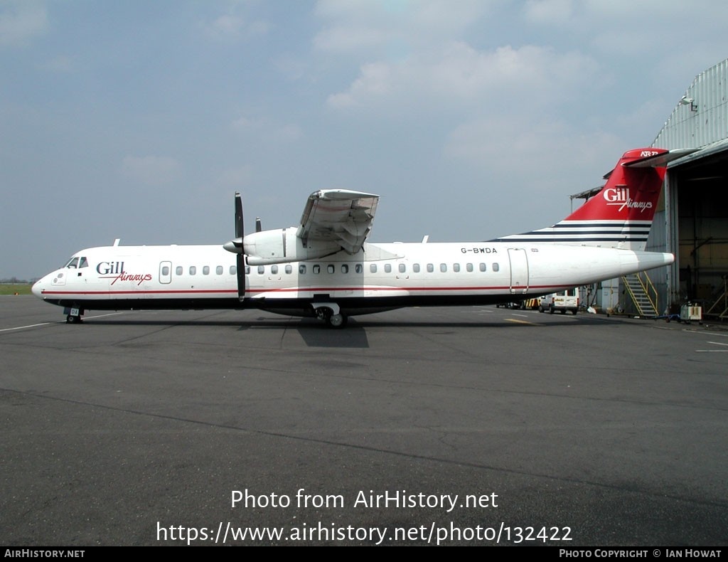 Aircraft Photo of G-BWDA | ATR ATR-72-202 | Gill Airways | AirHistory.net #132422