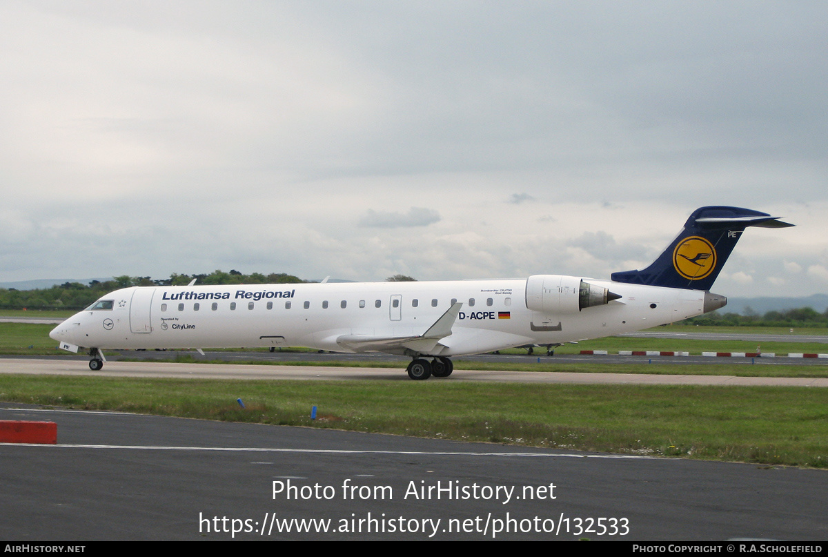 Aircraft Photo of D-ACPE | Bombardier CRJ-701ER (CL-600-2C10) | Lufthansa Regional | AirHistory.net #132533