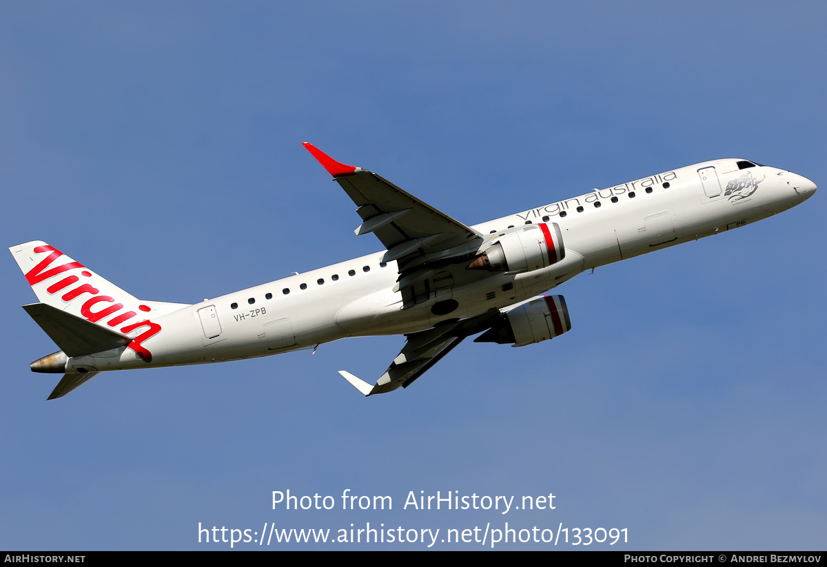 Aircraft Photo of VH-ZPB | Embraer 190AR (ERJ-190-100IGW) | Virgin Australia Airlines | AirHistory.net #133091