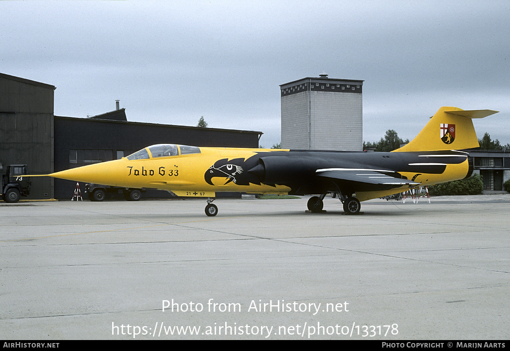 Aircraft Photo of 2167 | Lockheed F-104G Starfighter | Germany - Air Force | AirHistory.net #133178