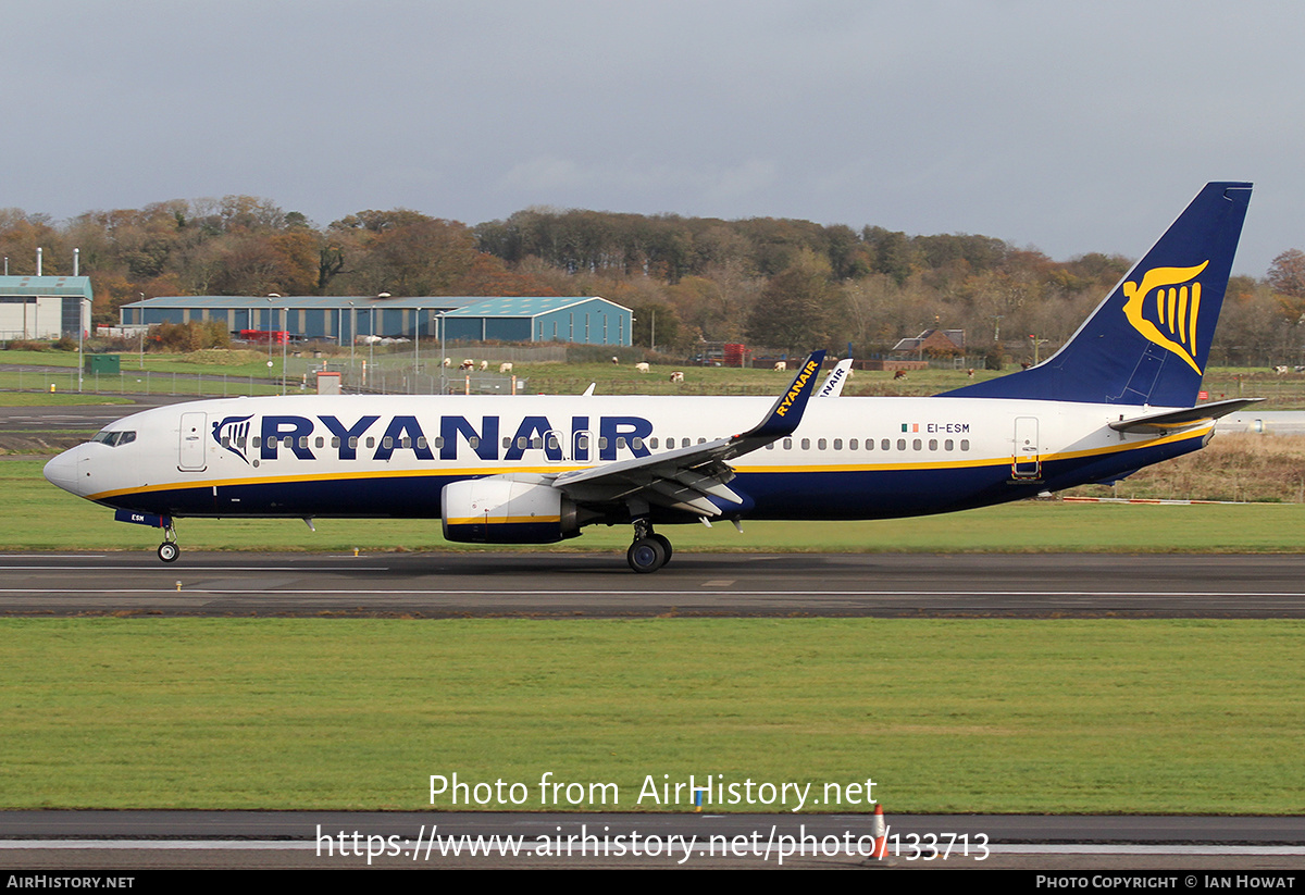 Aircraft Photo of EI-ESM | Boeing 737-8AS | Ryanair | AirHistory.net #133713