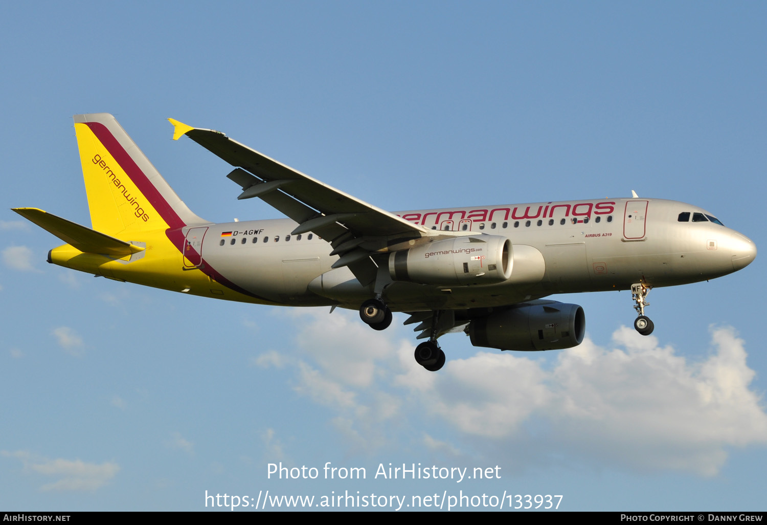 Aircraft Photo of D-AGWF | Airbus A319-132 | Germanwings | AirHistory.net #133937