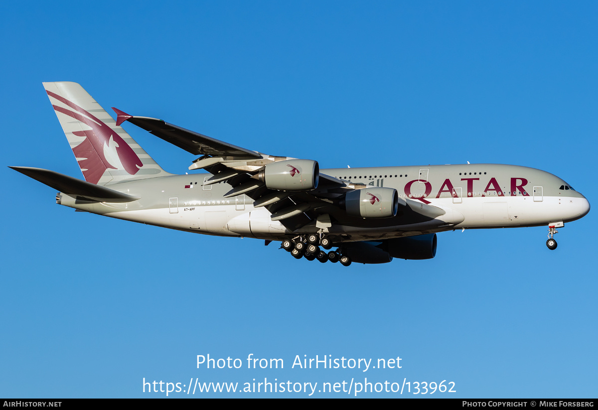 Aircraft Photo of A7-APF | Airbus A380-861 | Qatar Airways | AirHistory.net #133962