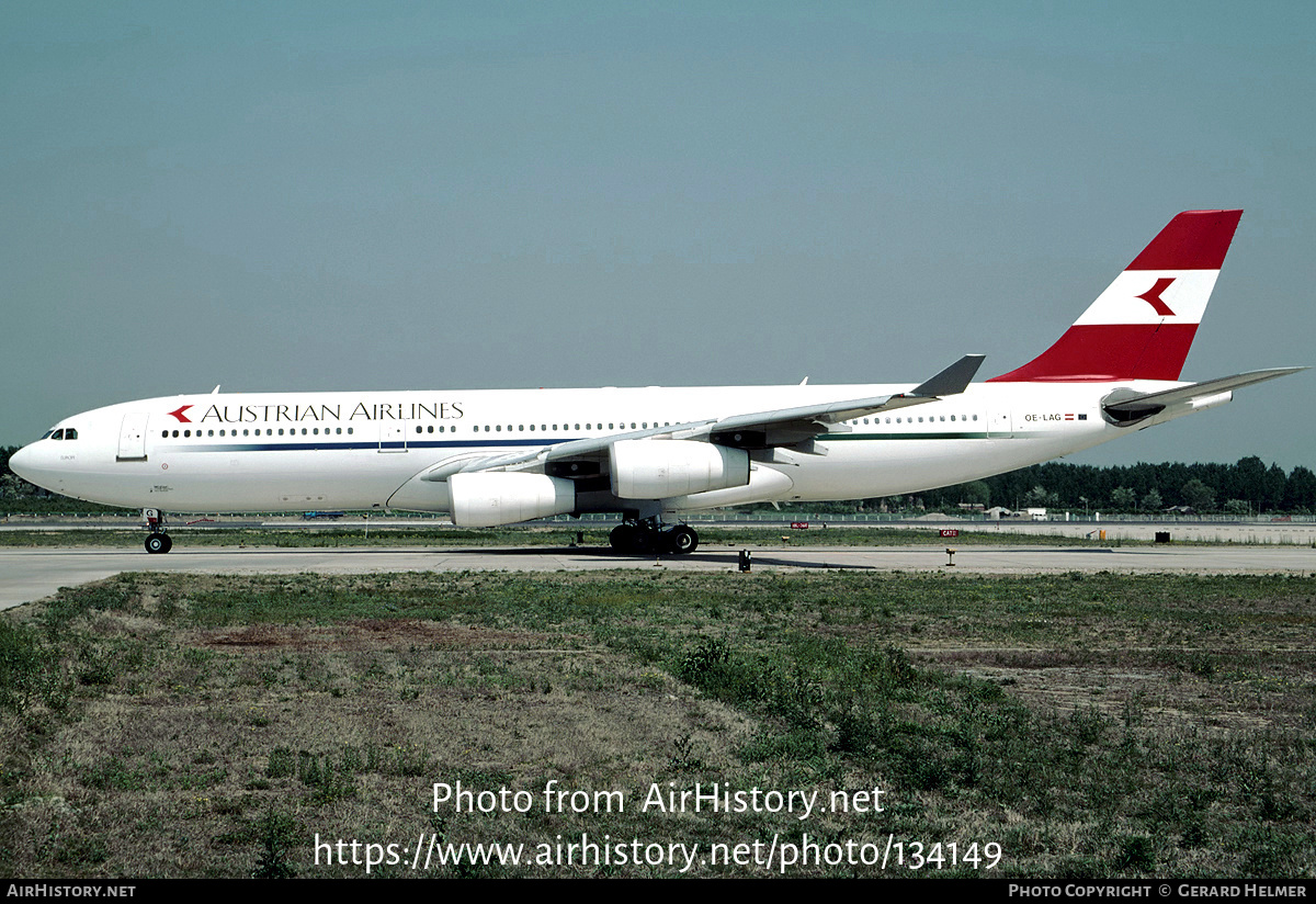 Aircraft Photo of OE-LAG | Airbus A340-211 | Austrian Airlines | AirHistory.net #134149