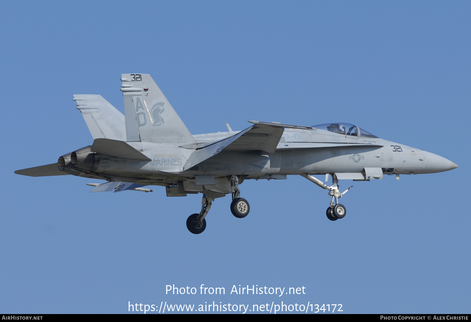 Aircraft Photo of 163483 | McDonnell Douglas F/A-18C Hornet | USA - Marines | AirHistory.net #134172