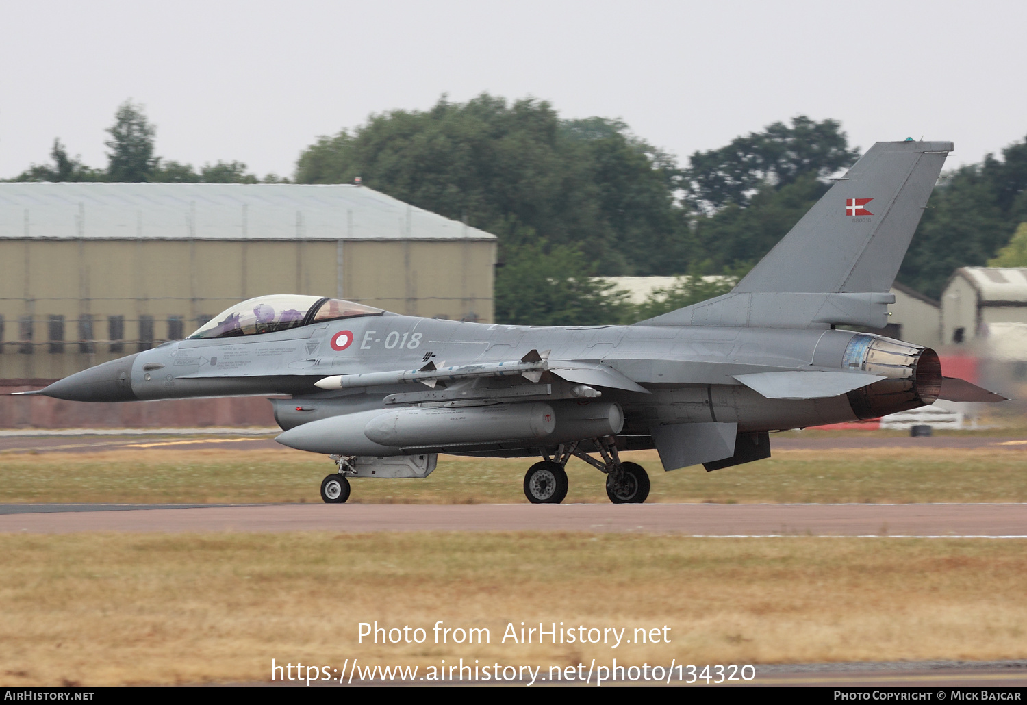 Aircraft Photo of E-018 | General Dynamics F-16A Fighting Falcon | Denmark - Air Force | AirHistory.net #134320