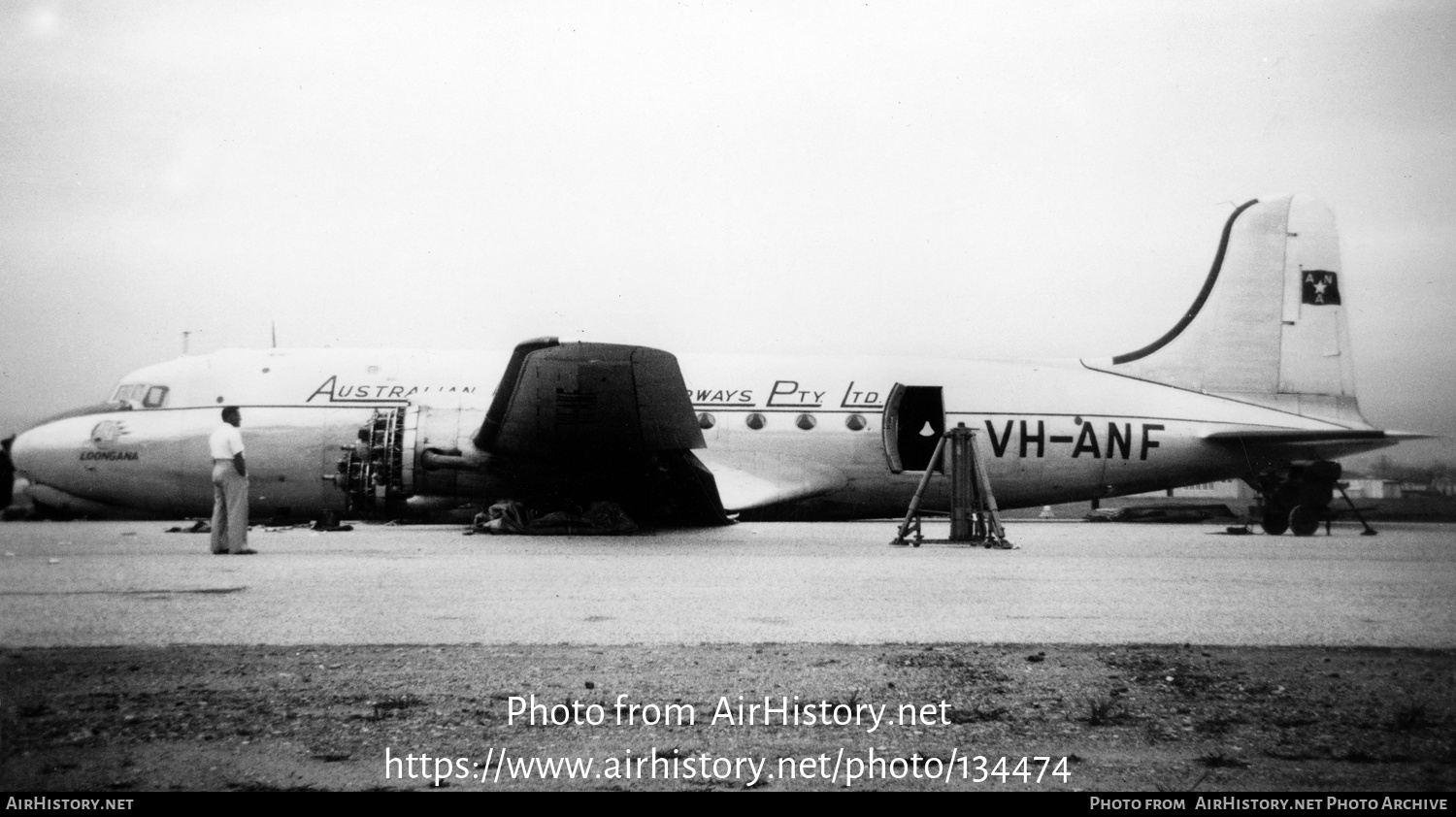 Aircraft Photo of VH-ANF | Douglas C-54A Skymaster | Australian National Airways - ANA | AirHistory.net #134474