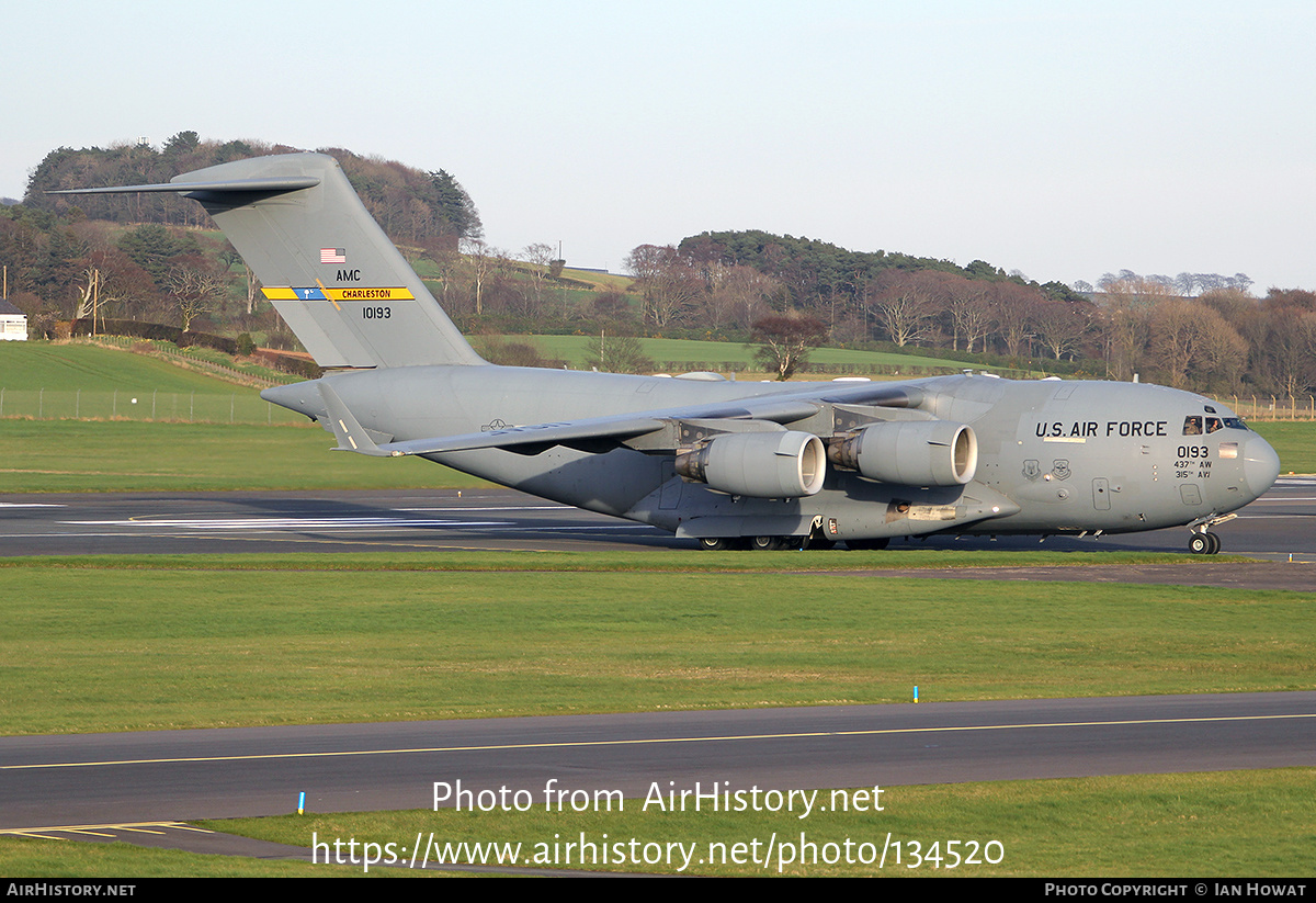 Aircraft Photo of 01-0193 / 10193 | Boeing C-17A Globemaster III | USA - Air Force | AirHistory.net #134520