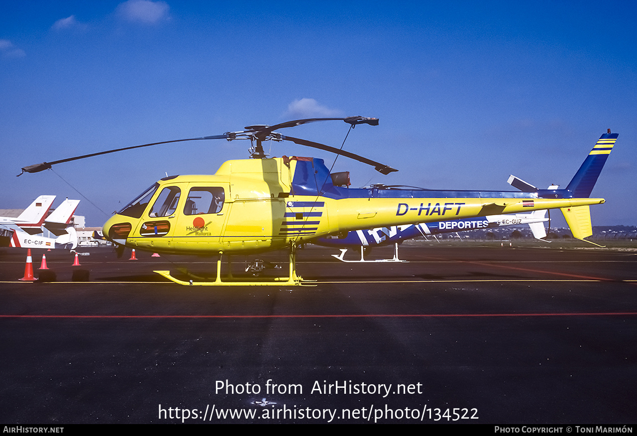 Aircraft Photo of D-HAFT | Aerospatiale AS-350B Ecureuil | Heliflight Mallorca | AirHistory.net #134522