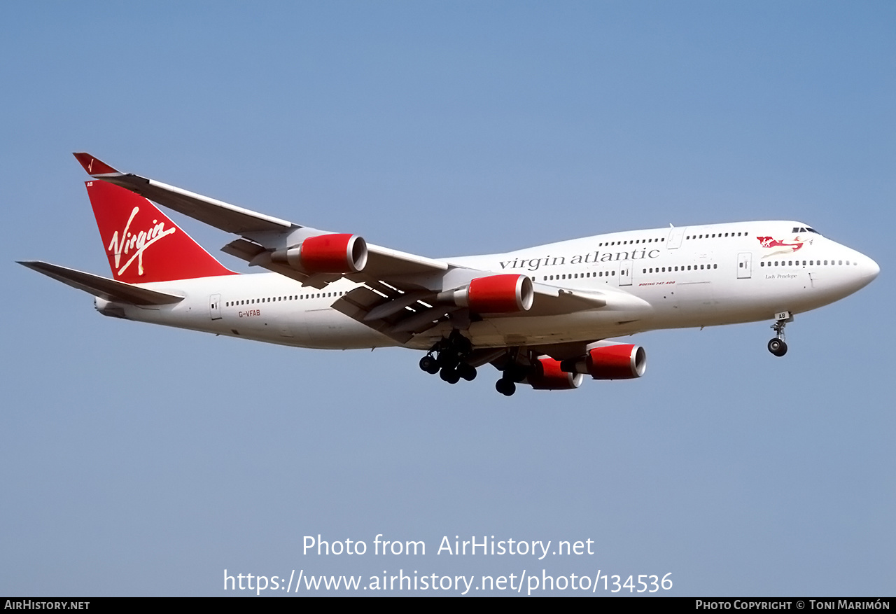 Aircraft Photo of G-VFAB | Boeing 747-4Q8 | Virgin Atlantic Airways | AirHistory.net #134536