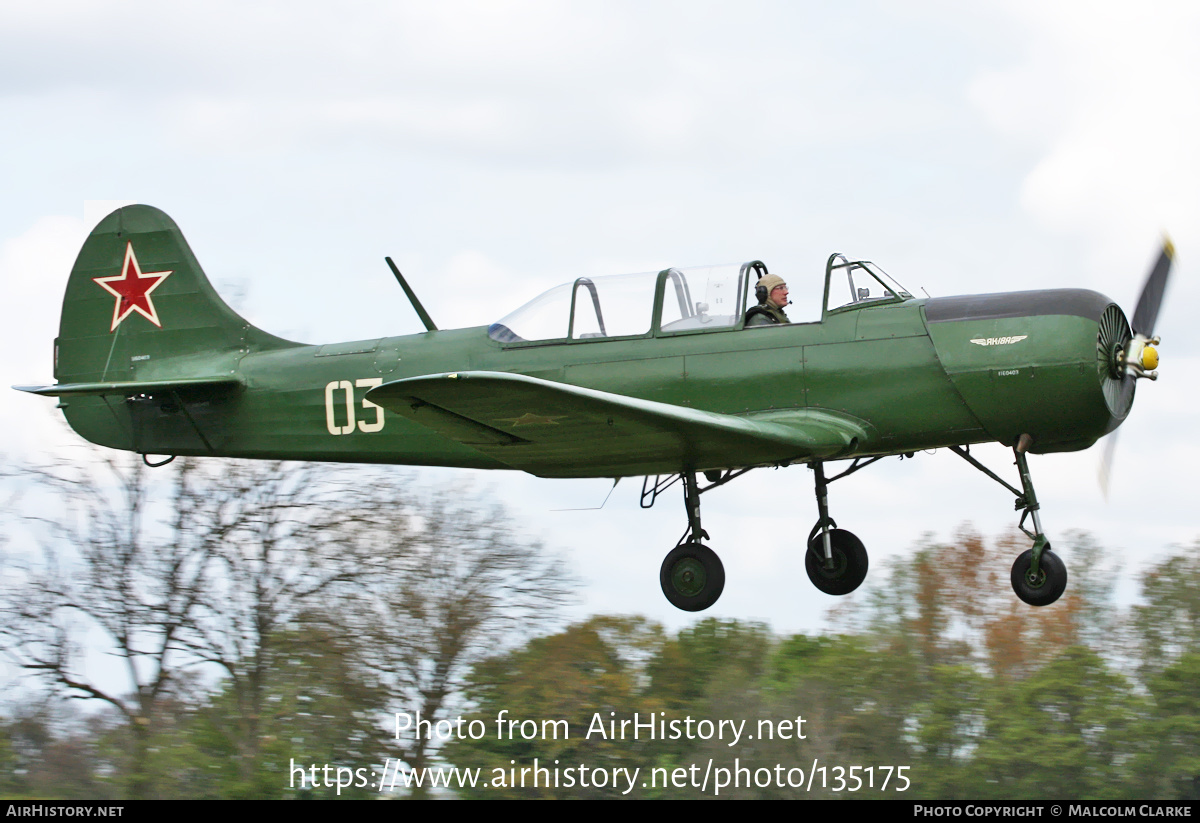 Aircraft Photo of G-CEIB / 03 | Yakovlev Yak-18A | Soviet Union - Air Force | AirHistory.net #135175