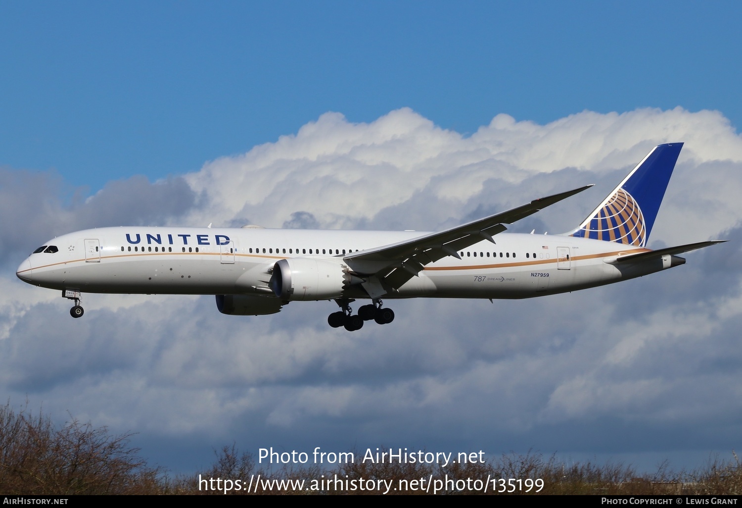 Aircraft Photo of N27959 | Boeing 787-9 Dreamliner | United Airlines | AirHistory.net #135199