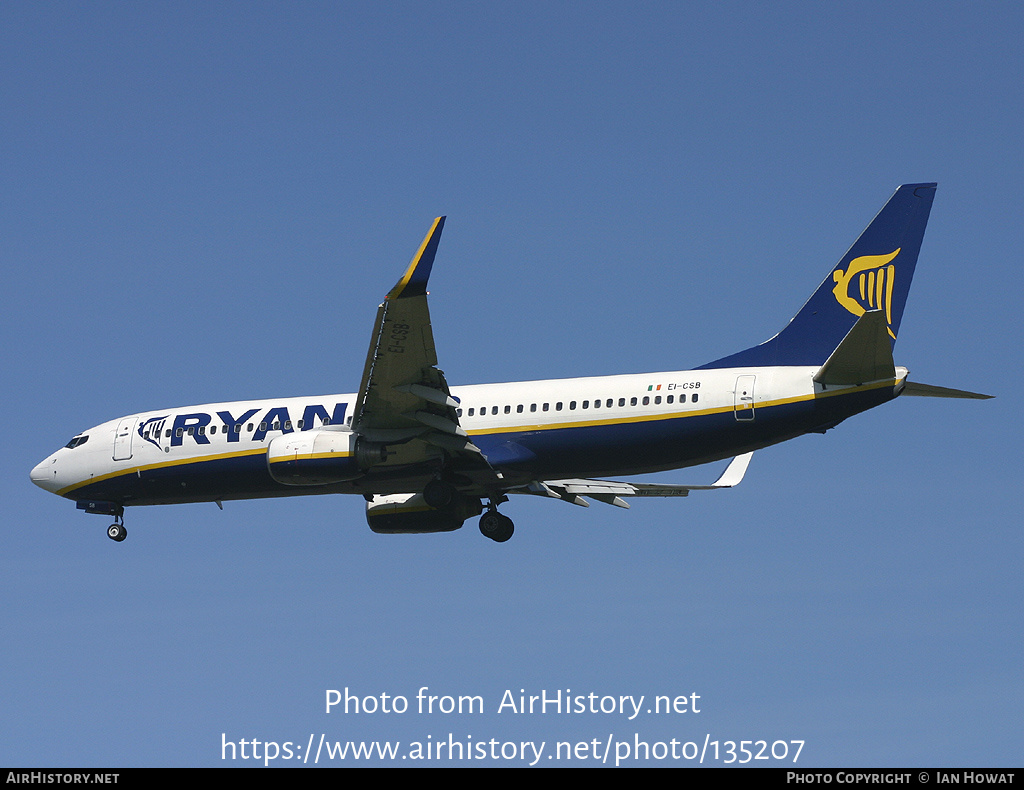 Aircraft Photo of EI-CSB | Boeing 737-8AS | Ryanair | AirHistory.net #135207