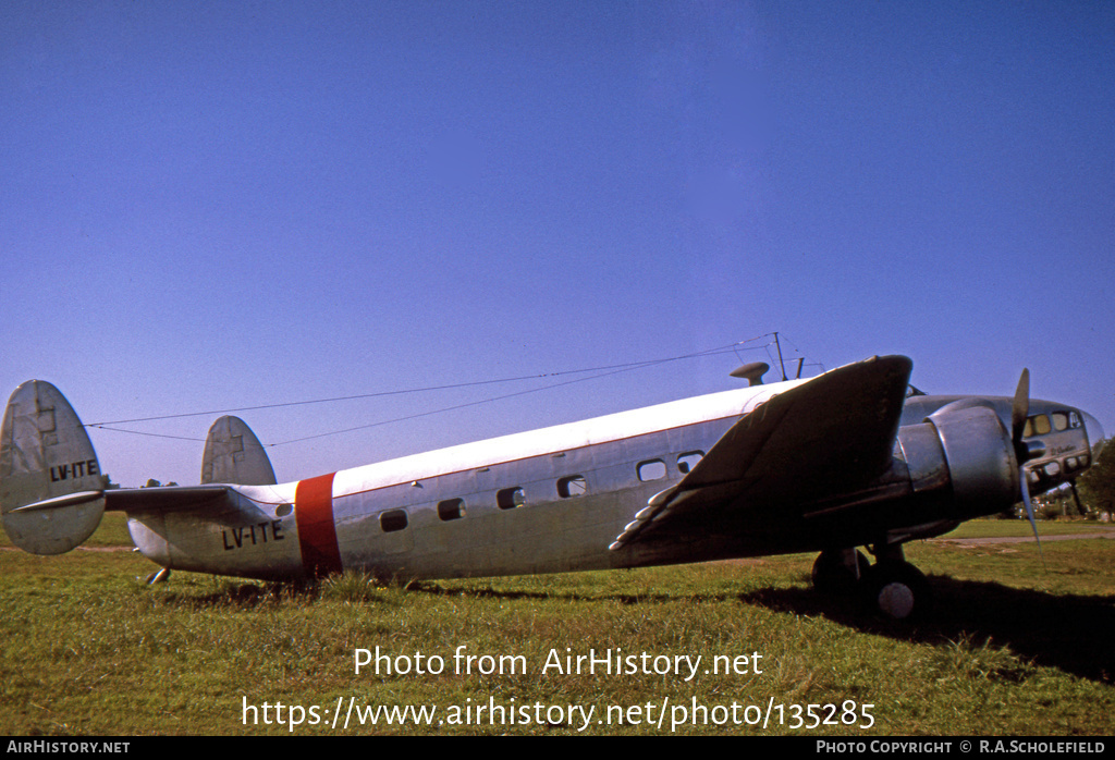 Aircraft Photo of LV-ITE | Rausch Super 18 Hudstar (L-414) | AirHistory.net #135285