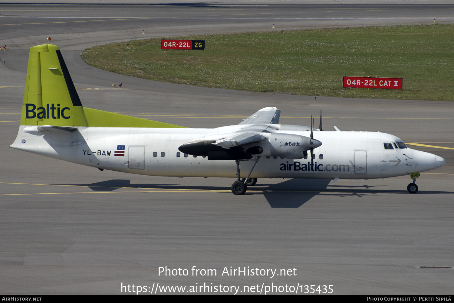 Aircraft Photo of YL-BAW | Fokker 50 | AirBaltic | AirHistory.net #135435