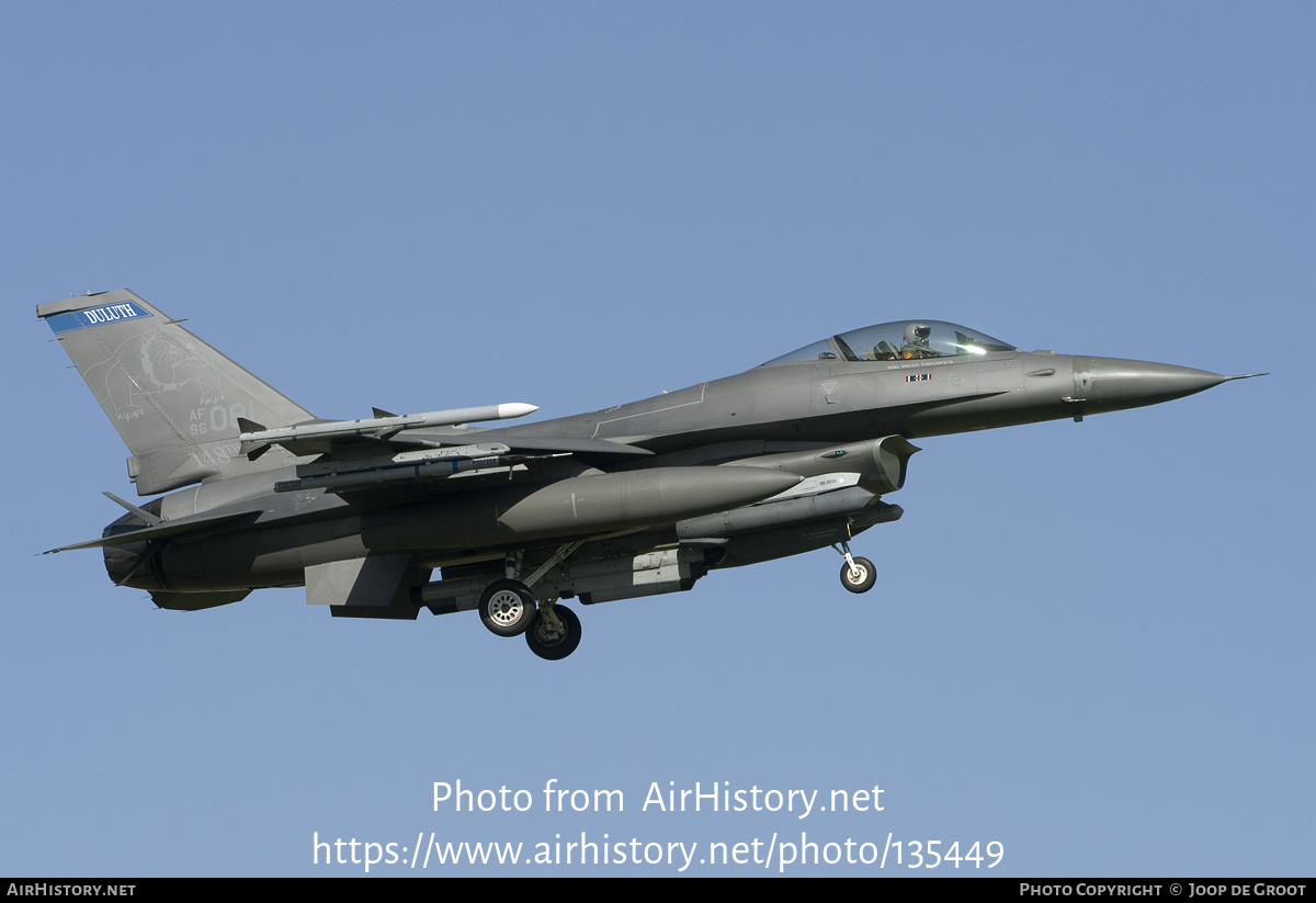 Aircraft Photo of 96-0081 / AF96-081 | Lockheed Martin F-16CM Fighting Falcon | USA - Air Force | AirHistory.net #135449